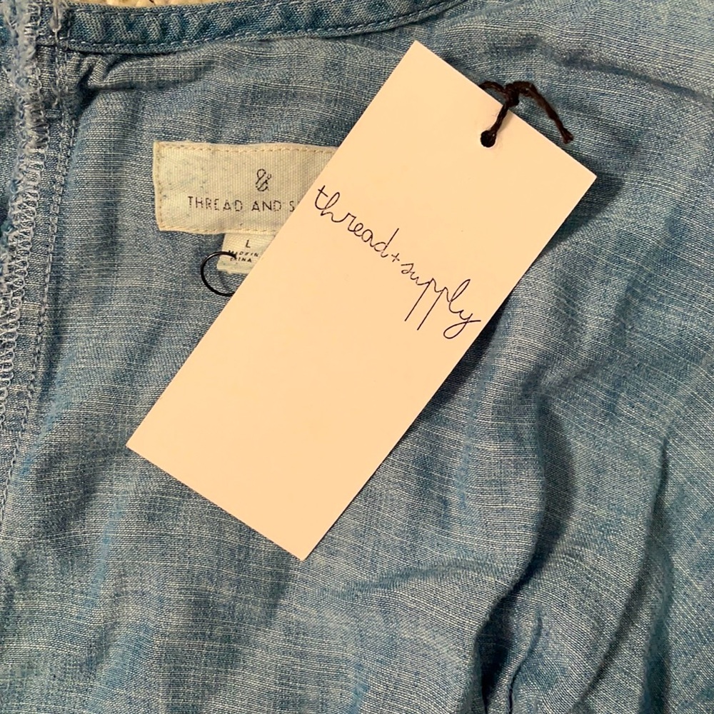 Thread and Supply denim jumpsuit, large